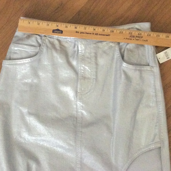 Anthropologie Pilcro Side-Slit Maxi Skirt-Silver-Size 8-NWT - Picture 8 of 8